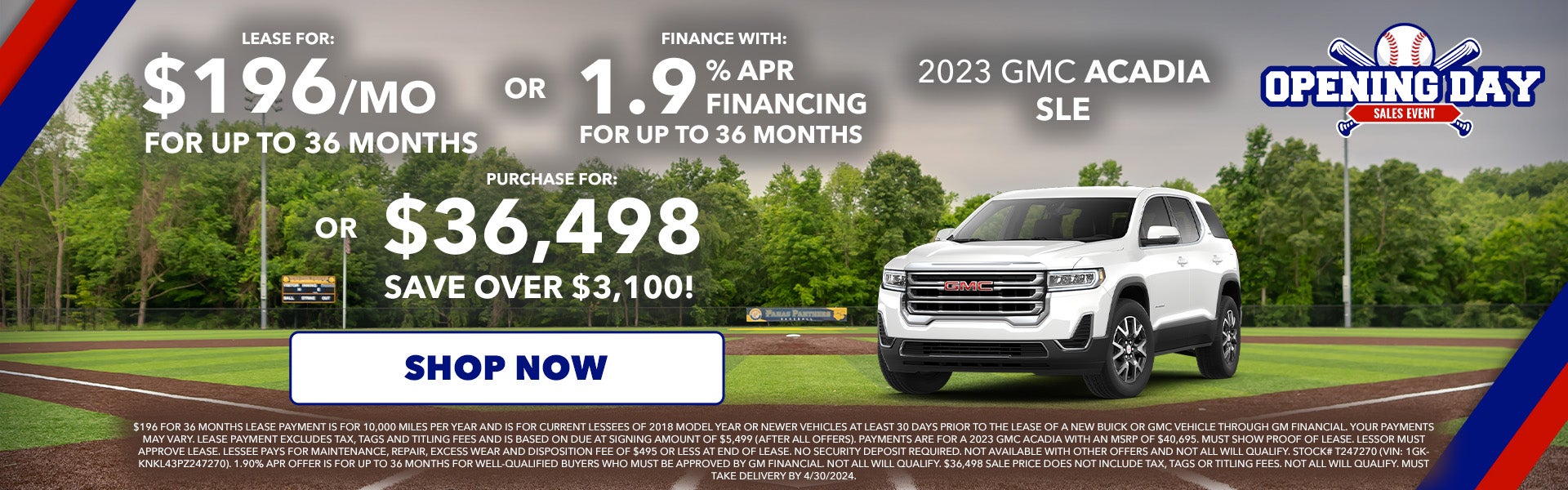 2023 GMC Acadia Lease, Finance & Purchase Specials